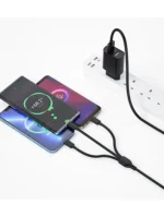Dual USB charger+ 3 in 1 cable EU plug, Wi-U003 - Image 3