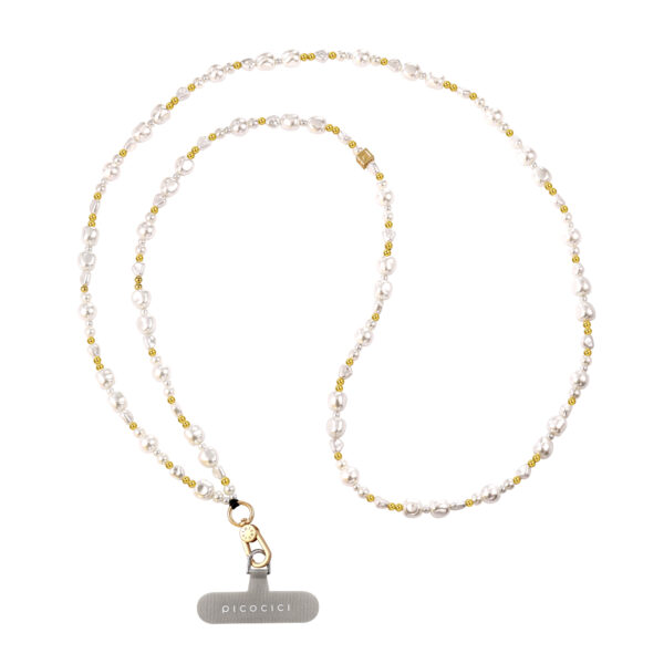 Metal pearl mobile phone chain strap