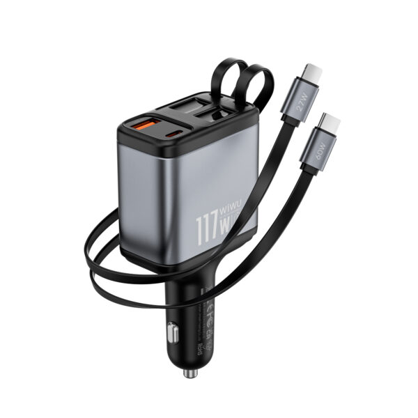 WiWU QC027 Exeed – 117 W QC+PD Fast Car Charger