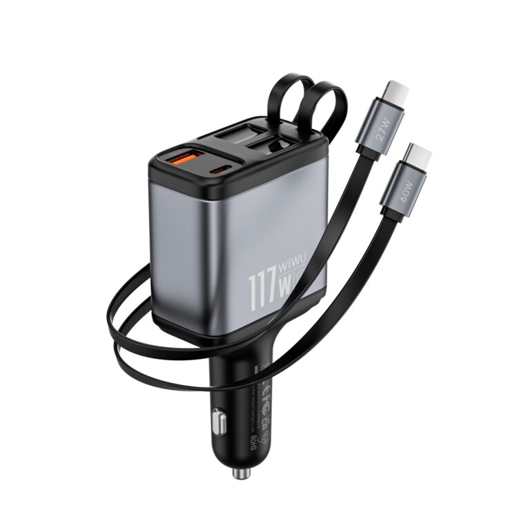 WiWU QC027 Exeed – 117 W QC+PD Fast Car Charger