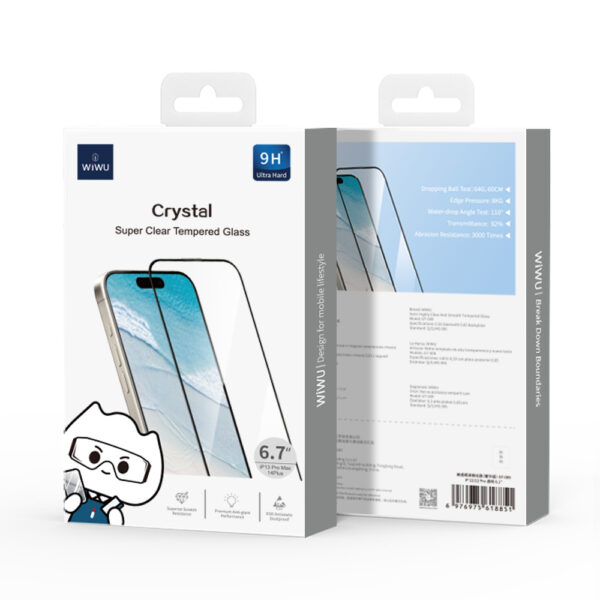 crystal super clear tempered glass