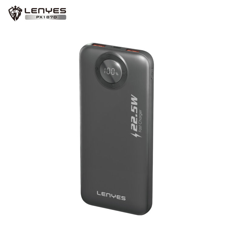 Lenyes PX187D – 10,000 mAh Compact Fast-Charge Power Bank