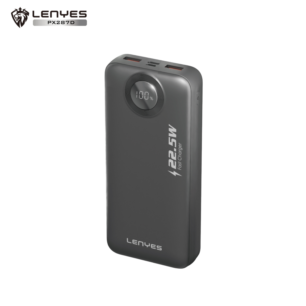 Lenyes PX287D – 10,000 mAh Fast-Charge Power Bank with Digital Display