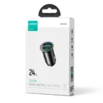 Joyroom JR‑CCN03 – 24 W Dual‑USB Mini Metal Car Charger