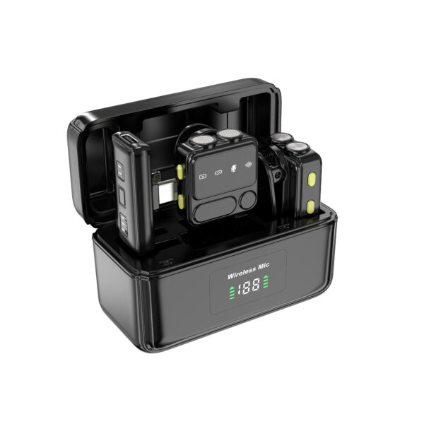 WiWU WM005 – Dual‑Receiver Bluetooth Lavalier Microphone