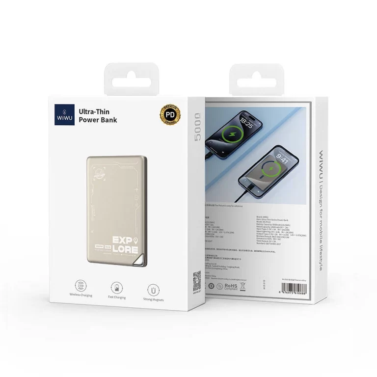 WiWU Wi‑P020 – Ultra-Thin MagSafe 10 000 mAh Power Bank