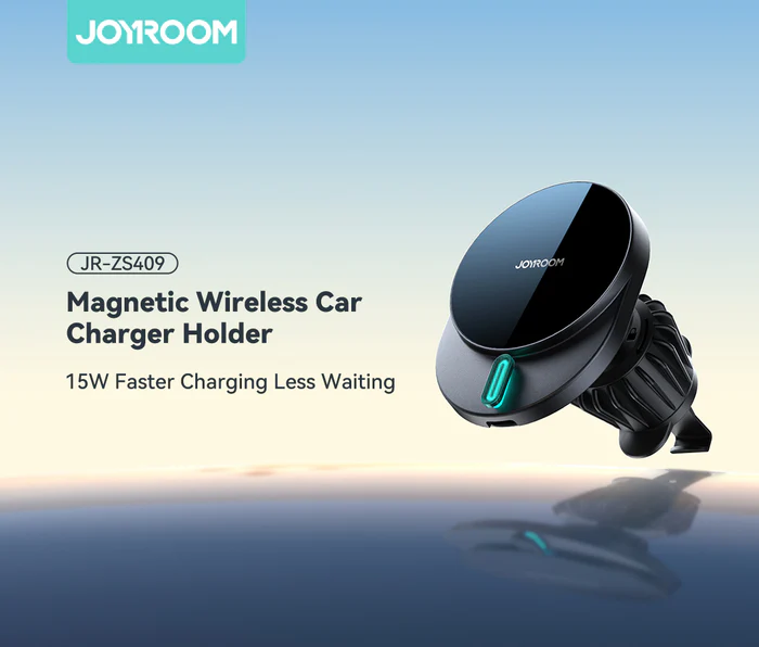 Joyroom JR‑ZS409 – 15 W MagSafe‑Style Magnetic Wireless Car Charger Mount