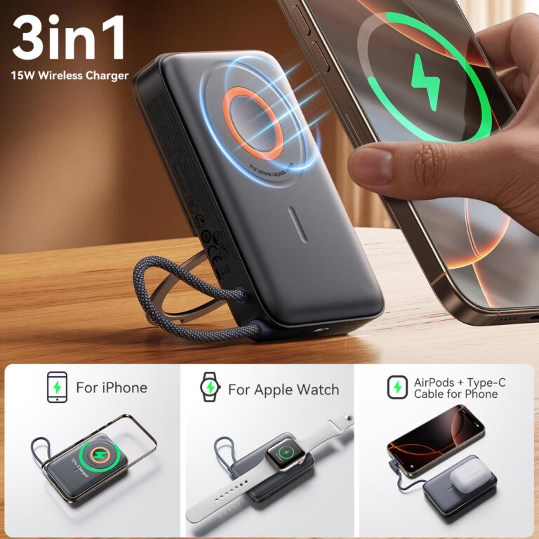 JOYROOM JR-PBM02 – 22.5W Magnetic 3-in-1 Power Bank