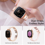 Starlight Series JR-FS1 Smart Watch – Dual Belt Edition (Metal & Silicone)