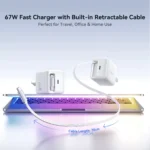 JR-TCL06 67W GaN Charger with Retractable Cable (EU)