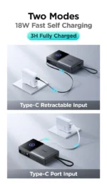 JR-PR1 10000mAh Power Bank – Compact, Fast & Convenient