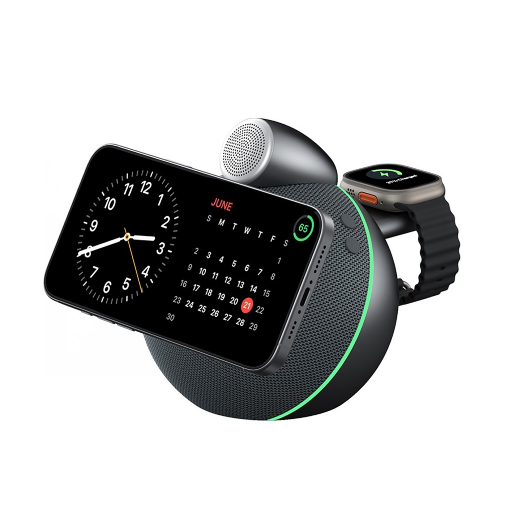 WiWU Wi-G042 Conch Wireless Charger Speaker – Sound, Style & Smart Charging Combined