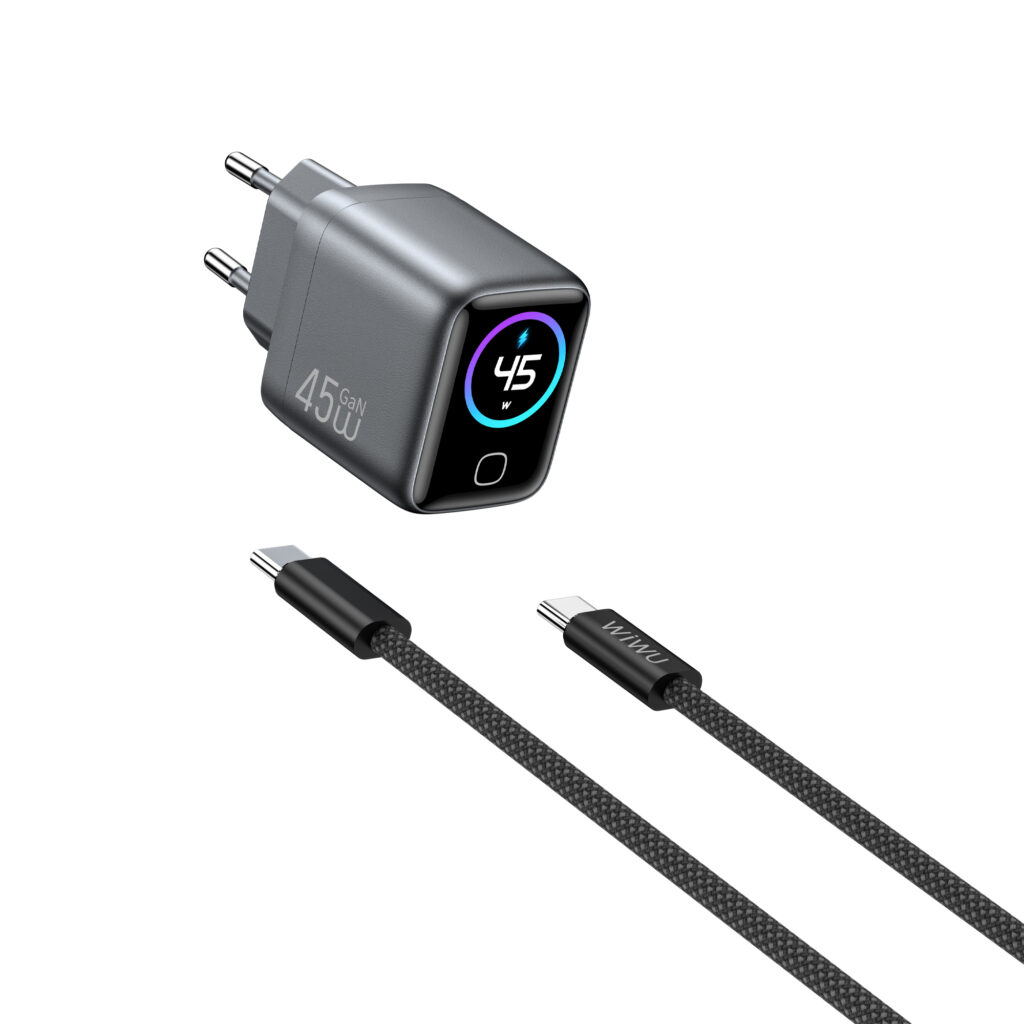 WiWU Voyager 45W PD/QC GaN Charger Combo (CHG500 EU C-C)