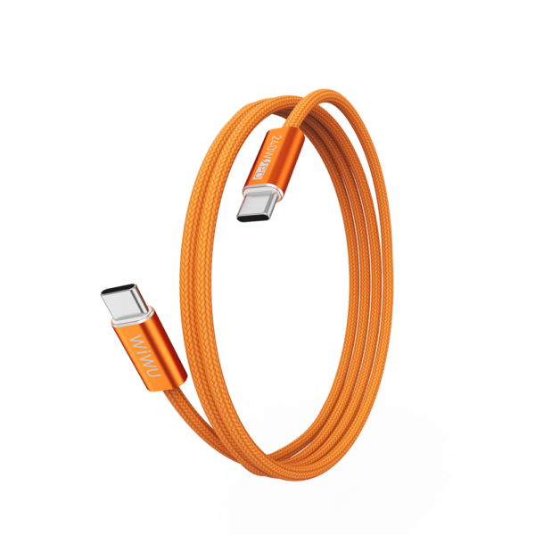 WiWU 240W Essen Series Nylon Braided USB-C to USB-C Cable (1.5m – Wi-C101)
