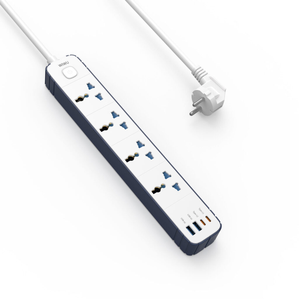 WiWU 8 in 1 20W GaN Power Strip 2C+2A+4AC – Wi-S007 EU 2M