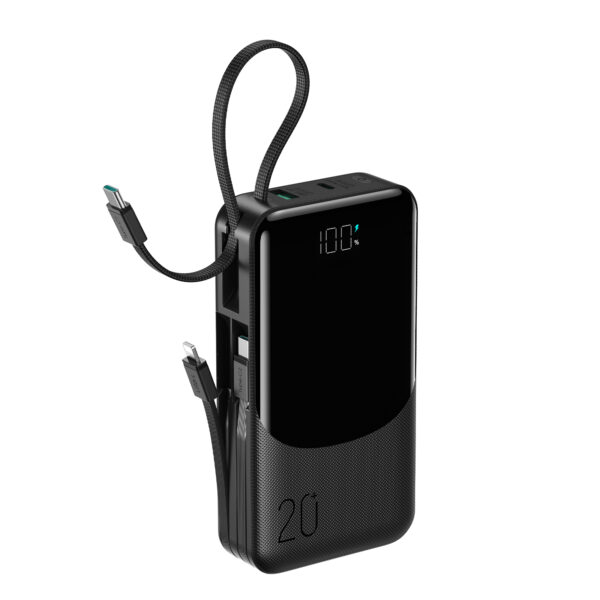 JOYROOM JR-PC2 20000mAh 22.5W Fast Charging Power Bank with Built-in 3 Cables