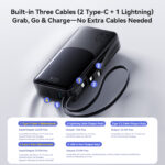 JOYROOM JR-PC2 20000mAh 22.5W Fast Charging Power Bank with Built-in 3 Cables