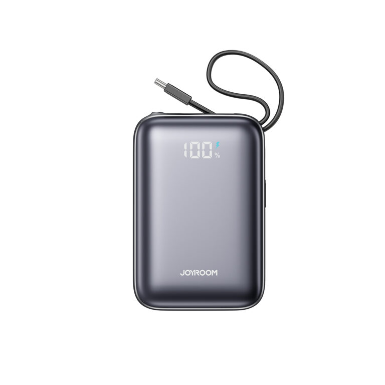 JOYROOM JR-PBF29 22.5W Mini Power Bank with Built-in Dual Cables (Lightning & Type-C) – 20,000mAh