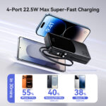 JOYROOM JR-PC2 20000mAh 22.5W Fast Charging Power Bank with Built-in 3 Cables