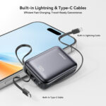 JOYROOM JR-PBF29 22.5W Mini Power Bank with Built-in Dual Cables (Lightning & Type-C) – 20,000mAh