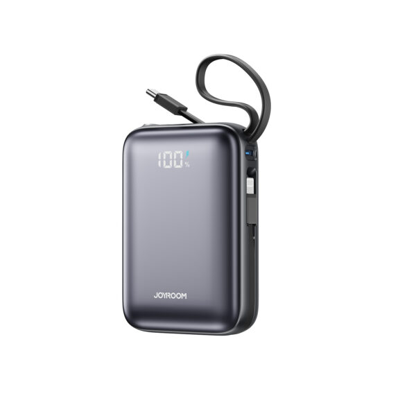 JOYROOM JR-PBF29 22.5W Mini Power Bank with Built-in Dual Cables (Lightning & Type-C) – 20,000mAh